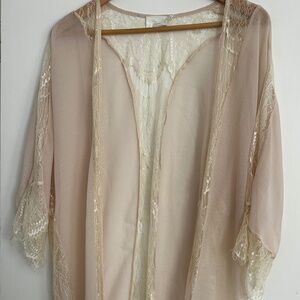 Beautiful lace fringe robe